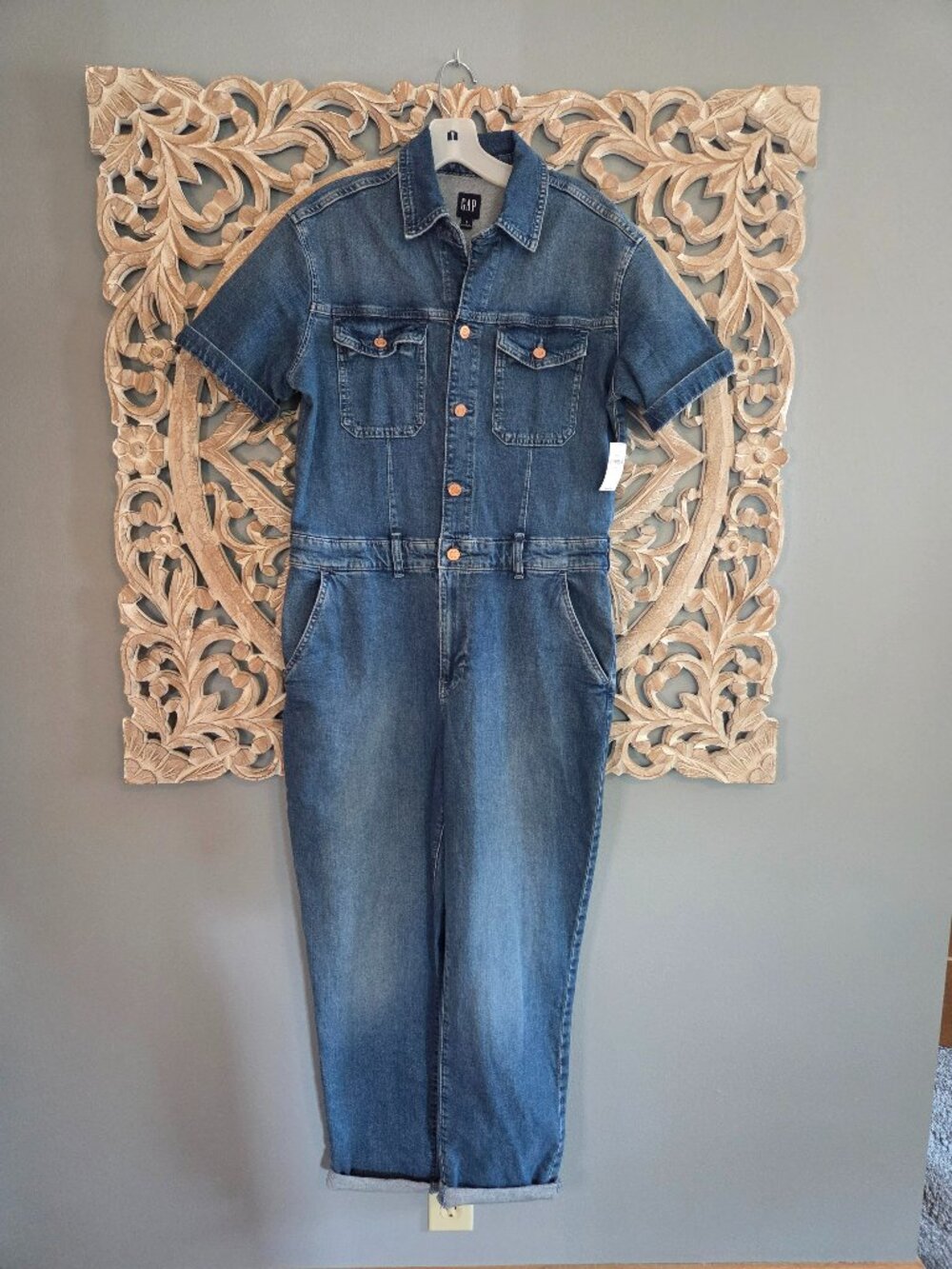 NWT Gap Denim Jumpsuit | Medium Indigo Size 8